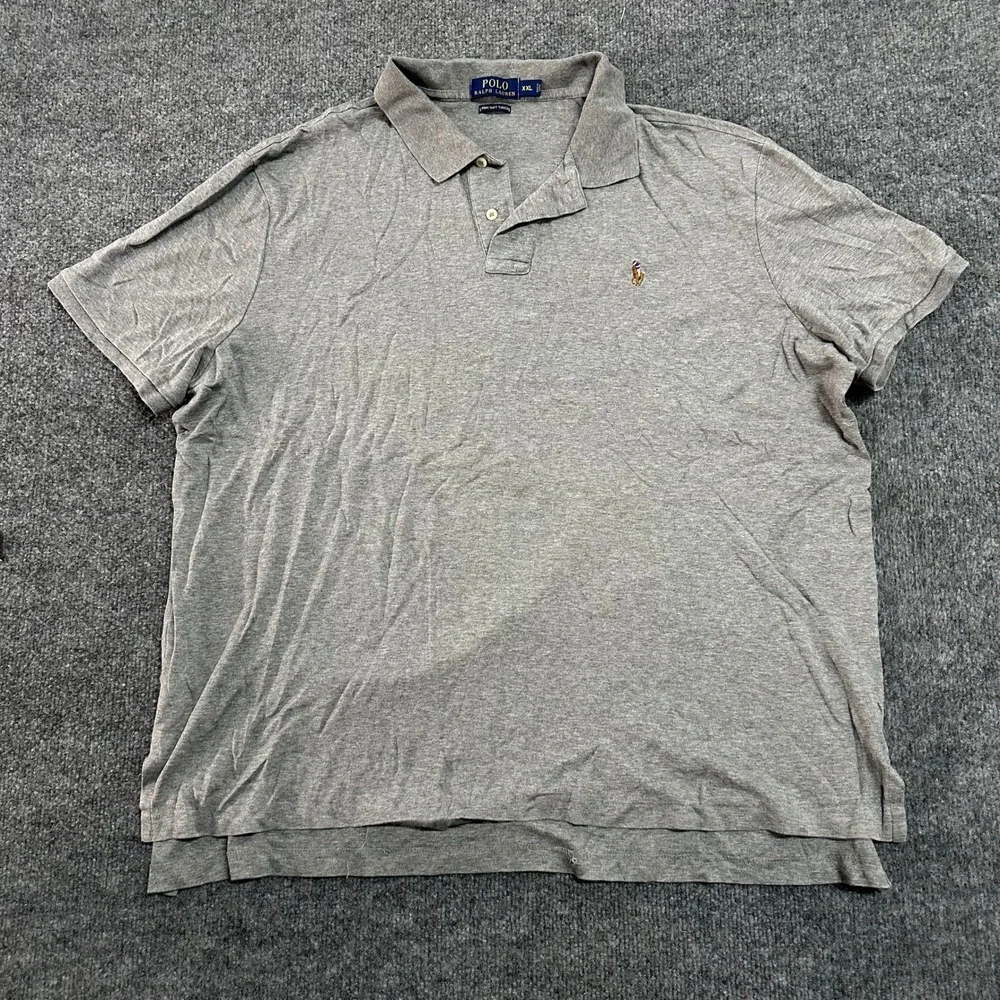 Polo Ralph Lauren Polo Mens XXL Grey Pima Soft Touch Classic Fit Short Sleeve